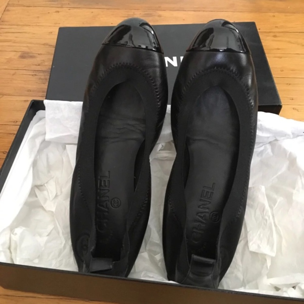 Chanel Ballerines Flats Noir Classic Black Ballet